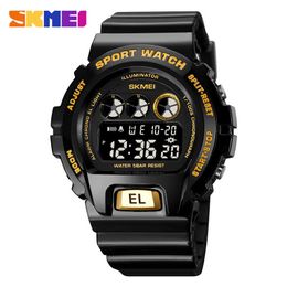SKMEI Sports de plein air multi-fonction LED montre numérique bracelet en polyuréthane étanche montre pour hommes mode mâle horloge Relogios Masculino G1022