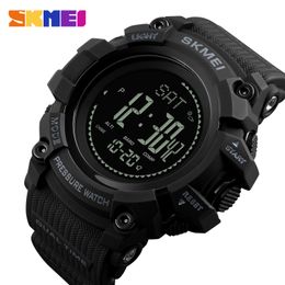 SKMEI montres de plein air hommes pression boussole Sport montres numériques altimètre météo Tracker étanche reloj hombre 1358