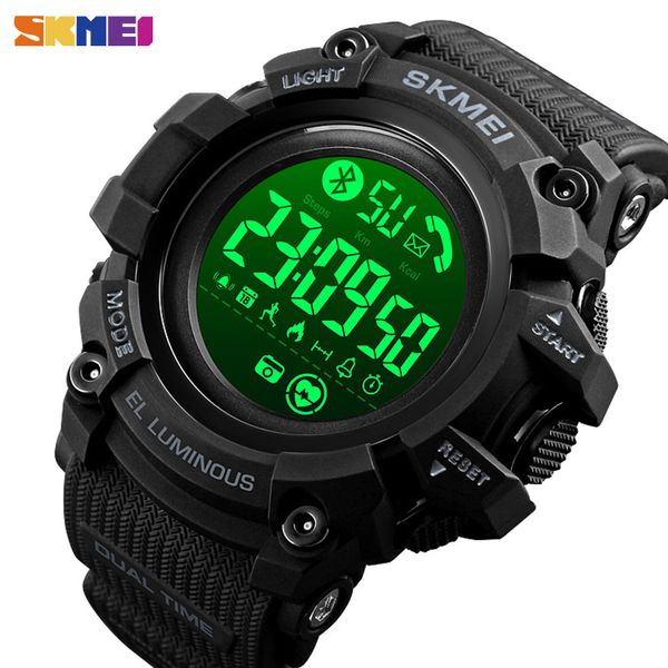 Skmei Smart Montres Hommes Calorie Fréquence Cardiaque Tracker Smart Watch pour Hommes Bluetooth Sport Heure Mâle Relojes Inteligentes 1643 Q0524
