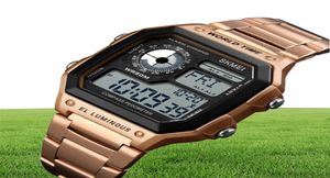 SKMEI Sport hommes montre boussole calories podomètre 5Bar montres étanches bracelet en acier inoxydable montre numérique reloj hombre 13824166716