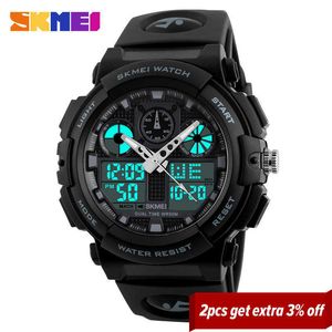 SKMEI Sporthorloge Heren Digitale Dubbele Tijd Chronograph Horloges 50 M WATHWROWE WEEK DISPLAY PRODWATCHES Relogio Masculino 1270 Q0524