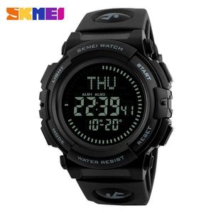Skmei Top Luxury Sport Watch Men Compass 5bar Relojes deportivos impermeables Reloj digital multifunción Relogio Masculino 1290 Q0524