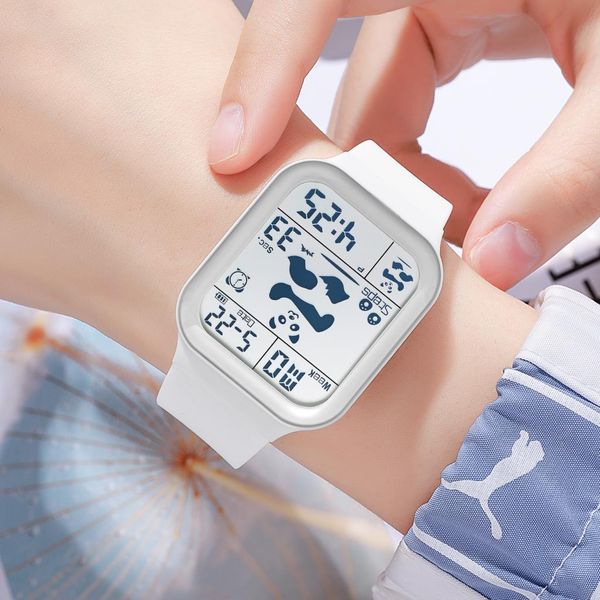 Skmei femmes Digital Electronic Watches mignon panda motif cadran LED Affichage lumineux affichage numérique Femmes Femmes Casual Lady Wristwatch