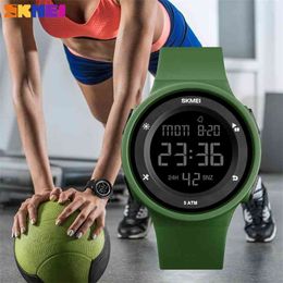 SKMEI Dames Outdoor Sport Elektronische Horloges Luxe Dames Horloge LED Digitale 50 M Waterdichte Klokhorloge Relogio Feminino 210616