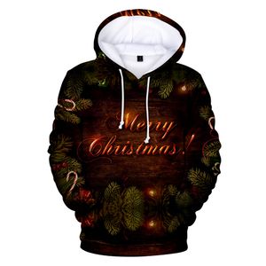 Sudaderas con capucha para hombre Skr Navidad Impreso en 3D Hombres Mujeres Otoño Primavera Moda Navidad Papá Noel