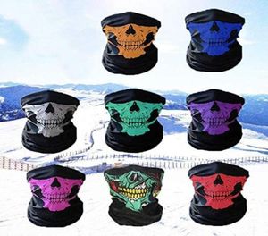 Skull Bandana Cycling Dust Protect Mask Mask Mask Autumn Winter Hoofdband Sjaal Nek Gezicht Masker Hoofddeksels Buiten Cycling Mask Accessoires5729216