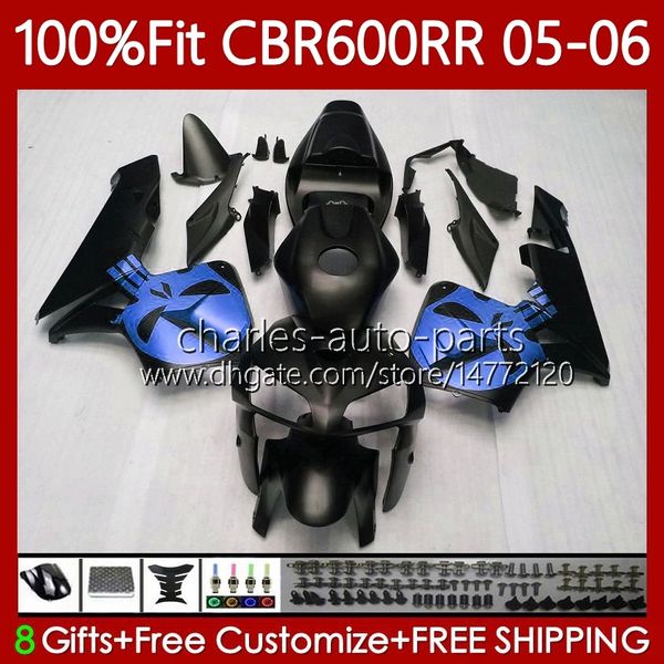 Cuerpo OEM azul cráneo para HONDA CBR 600F5 600CC 600RR 2005-2006 Carrocería 72No.269 CBR 600 CC RR F5 F 5 CBR600RR 05 06 CBR600 RR CBR600F5 2005 2006 Carenado de molde de inyección