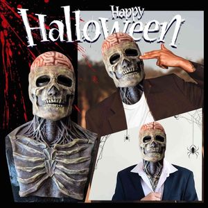Skull Brain Lekkage Halloween Cospaly Mask Horror The Living Dead Decay Evil Ghost Party Costume Feestelijke sfeer Supplies296X