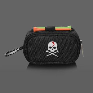Skull Golf Ball Pouch Golf T -shirt Organizer Bag Golf Accessoire Holder Haast Belt Polyester Key Storage Marker Pocket Zipper Hook