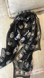 Skull Head Light Beach Scarf Women039S Summer Beach Scarf Daily Decoration Silk Scarves9711174