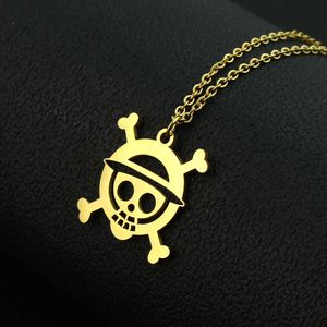 Skull Head One Piece Hanger For Women Gold Sier kleur roestvrijstalen skelet skelet dwars ketting kragen punk sieraden accessoires
