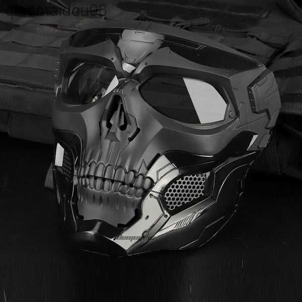 Skull Horror Casco Máscara Off road motocicleta gafas deportes montar Harley gafas máscara motocicleta montar gafas casco táctico L230704