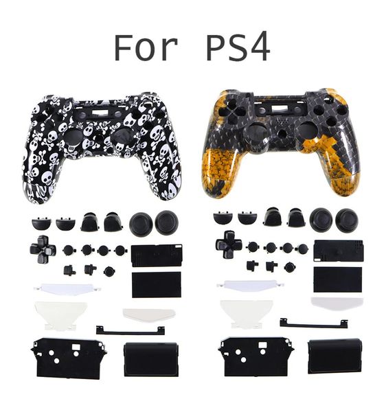 Skull Hydro Diep Shell Case Mod Kit pour PlayStations 4 PS4 Controller Black Buttons7070892