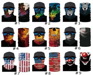 Cráneo Bufanda mágica Bandera nacional americana Bandana Media mascarilla 2449 cm Diadema Turbante Esquí Ciclismo Máscara CYZ29166492805