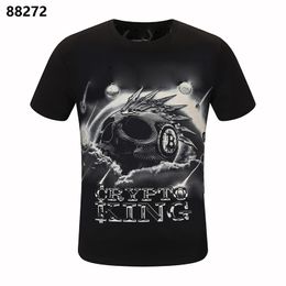 designer T-shirt mens Skull Summer Basic Lettre imprimée en cristal solide Skateboard Casual Punk tops Tee Shirts Mode vêtements de luxe à manches courtes 100% coton M-3XL