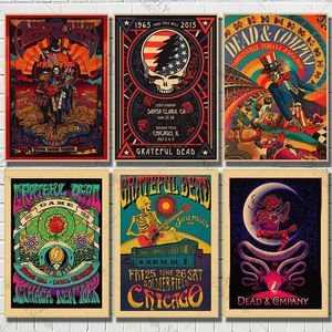 Schedel Metalen Tin Teken Abstract Home Decor The Grateful Dead Tin Posters Cartoon Wall Art Metalen Platen Pub Bar teken voor Slaapkamer Q0723