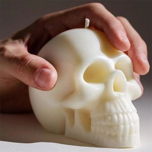 Skull Mold for Handmade Home Desktop Decoration Gypsum Epoxy Resin Aromatherapy Candle Silicone Mould 220611