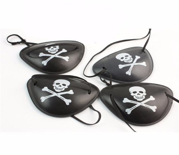 Skull Pirate Eye Patch Plastic monoculaire Pirate Eye Patch Cos et Performance Show Decoration Holiday 4 Styles Fancy Dress Mas3219162