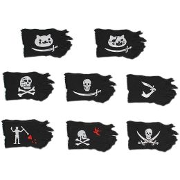 Skull Pirate Flag Borduurwerk Pattery Smiling Cat Tactical Chapter Outdoor Badges voor kleding Backpack Vest 18e eeuw