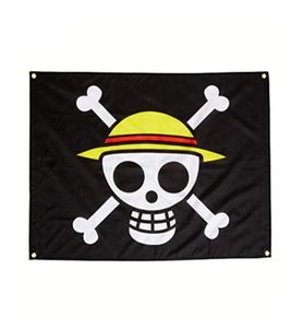 Skull Pirate Flag One Piece Flag 3x5ft Skull Pirate met twee cross mes -vlaggen 90x150 cm voor thuis- of bootdecoratie 6355958