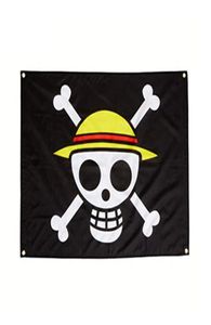 Skull Pirate Flag One Piece Flag 3x5ft Skull Pirate met twee cross -mesvlaggen 90x150 cm voor thuis- of bootdecoratie 9189980