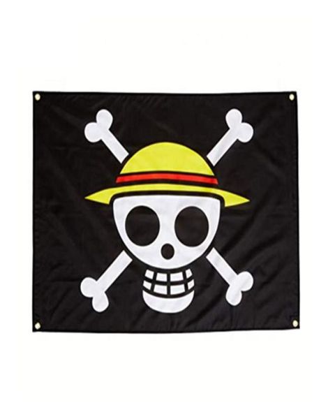 Frappe de pirate de crâne Flag en une pièce 3x5ft Pirate de crâne avec deux drapeaux de couteau transversal 90x150 cm pour la décoration de la maison ou du bateau 9428619