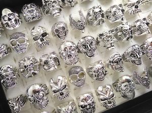 Schedel Skelet Gothic Biker Ringen Heren Rock Punk Ring Party Gunst Top Stijlen Mix Wholesale Fashoin Cool Jewelry Parts Heet