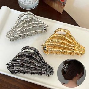 Skull Skeleton Hand Bone Hair Clip pour filles Halloween PartyPin Hairpin Punk Femmes Headwear Harajuku Barrette Hair Accessoires