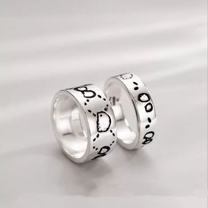 Bague en titane et acier avec tête de mort, à la mode, pour couple, fête de mariage, hommes et femmes, bijoux punk, cadeau 322W