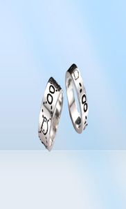 Skull Street Titanium Steel Band Ring Couple de mode Fête de mariage Men de mariage et femmes Bijoux Punk Anneaux Gift With Box9368104