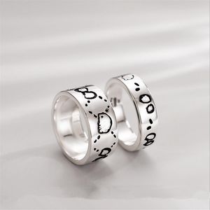 Schädel Straße Titan Stahl Band Ring Mode Paar Party Hochzeit Männer und Frauen Schmuck Punk Ringe Geschenk253w