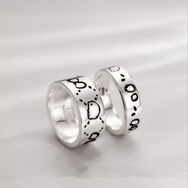 Bague en titane et acier avec tête de mort, à la mode, pour couple, fête de mariage, hommes et femmes, bijoux punk, cadeau 297x