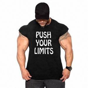 Schedel Strg Print Kleding Bodybuilding Cott Gym Tank Tops Mannen Sleevel Hemd Fitn Stringer Spier Workout Vest X1dK #