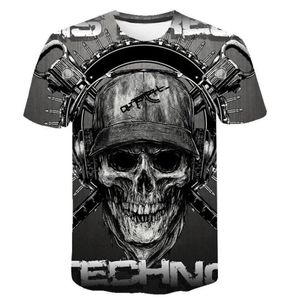 Skull t -shirt mannen skelet t -shirt punk rock t -shirt pistool t shirts 3d print t -shirt vintage mannen kleding zomer tops plus maat 6xl9158036