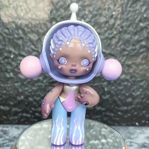 SKULLPANDA SP – Figurine violette fantaisie, Collection de jouets artistiques exclusifs, poupée mignonne, sac Surprise, grande taille, Figurine Anime, cadeau 240226