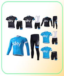 Sky Black Blue Long Long Sleeve Riding Suit Men039S Zomer fietsen Mountain Bike Jacket Long Shorts1646603