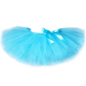 Ciel Bleu Filles Tutu Jupe Enfants Enfants Fluffy Pettiskirt Fête D'anniversaire Bébé Tutu Ballet Danse Tulle Filles Jupes 0-14Y 210331