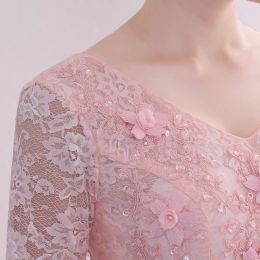 Sky Blue Lace Beading Quinceanera -jurken met lange mouwen V nek 3D -bloemen Quinceanera -jurken vat omhoog baljurken prom -jurken