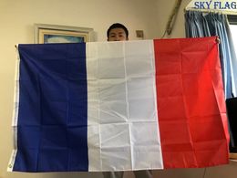 Drapeau du ciel Great France Flag 90 * 150cm suspendu bleu blanc rouge FR Franc Polyester Banner Decoration drapeau français 240415