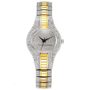 Sky Star Gold Ladies Watch Diamond Inlaid Allaid Fashion Steel Band Quartz Watch