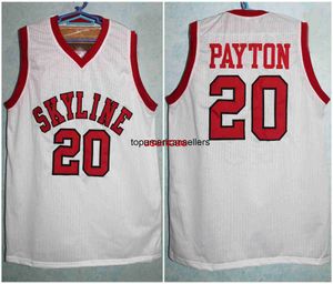 Skyline High School 20 Gary Payton Retro Classic Basketball Jersey Mens Cousu Numéro personnalisé Nom Maillots