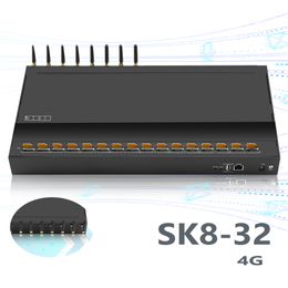 wholesale Skyline SMS Gateway sk 8 puertos módem sms Productos Voip API HTTP SMPP conectar 8 puertos 32 tarjeta sim envío directo de sms GSM sim box