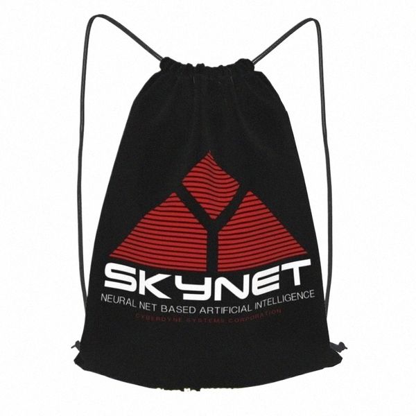 Skynet Terminator Inspirado Cyberdine Systems T2 Drawstring Mochila Hot Creative Storage Bag Multi-Funti Bag T4ul#
