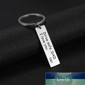 Skyrim Drive Safe I Love You Car Sleutelhanger Houder Roestvrij staal Charm Hanger Sleutelhanger Gift voor Moeder Dad Minnaar Sister Brother