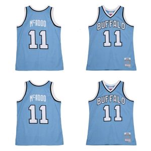 SL 1975-76 Bob McAdoo Buffalo Braves Basketball Jersey Mitch et Ness Jerseys Blue Taille S-xxxl