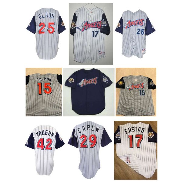 SL 2001 Angels Tim Salmon Baseball Jersey Anaheim Mike Trout Garrett Anderson Troy Glaus Eddie Murray Benie Molina Rod Carew Ohtani 100