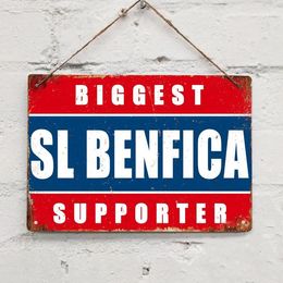 Sl Benfica plus grand supporter Sport Lisboa E Benfica métal étain signe métal signe métal décor mur signe porte Plaque 20 cm x 30 cm 240130
