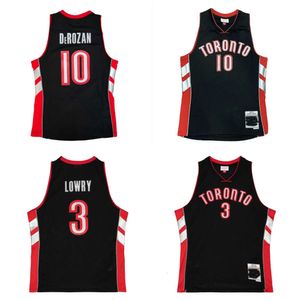 SL Demar 10 DeRozan Raptores Basketball Jersey 2012-13 Torontos Kyle 3 Lowry Mitch en Ness Throwback Black Size S-XXXL