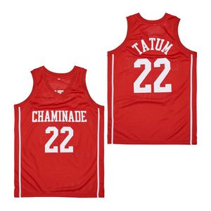 Sl Jayson Tatum Chaminade High School Movie College Basketball Jersey Red Size S-XXL