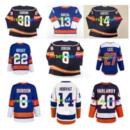 SL MATHEW BARZAL BO HORVAT CCM DRATBACK HOCKEY JERSEY Ilya Sorokin Noah Dobson Brock Nelson Mike Y Jean-Gabriel Pageau Oliver Wahlstrom Blue